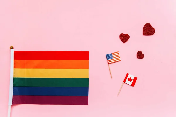 Bandera multicolor o bandera LGBT — Foto de Stock