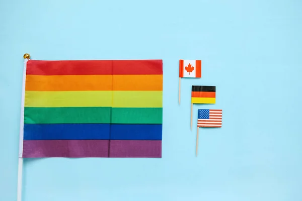 Bandera multicolor o bandera LGBT — Foto de Stock