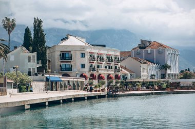 Karadağ'da Tivat'ta güzel manzara.
