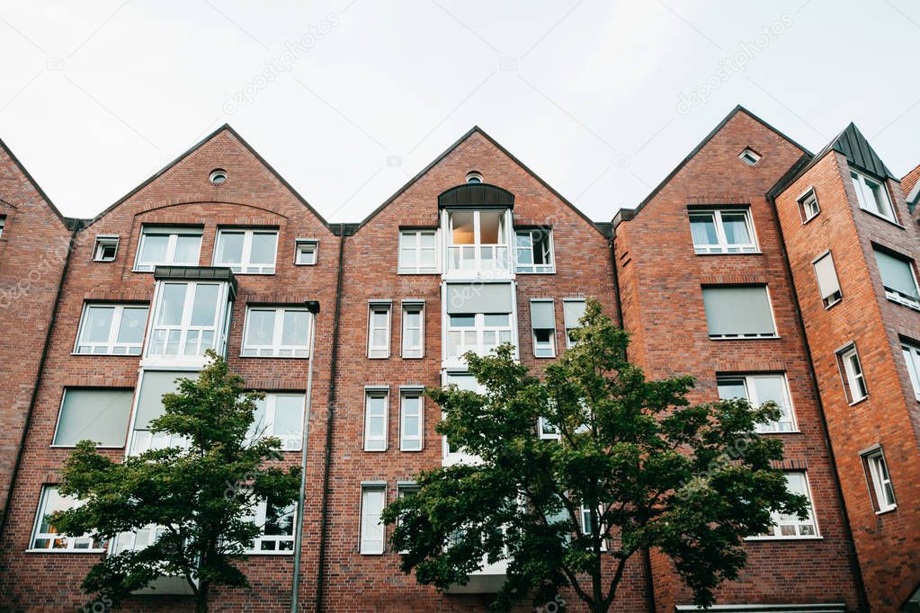 Residential buildings in Muenster in Germany.