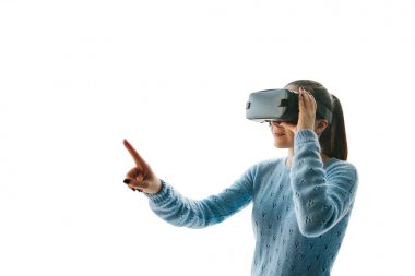 Vr gözlüklü kadın