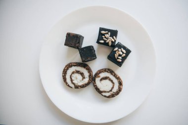 Vejetaryen tatlıların yakın çekim.