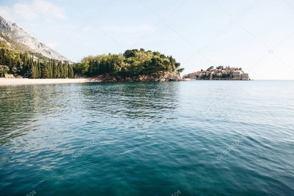 Island Sveti Stefan in Montenegro.