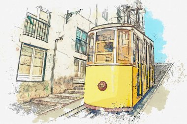 Lizbon geleneksel tramvay.