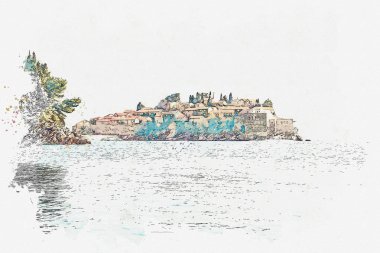 Karadağ 'da Sveti Stefan.