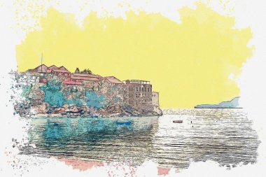 Karadağ 'da Sveti Stefan.