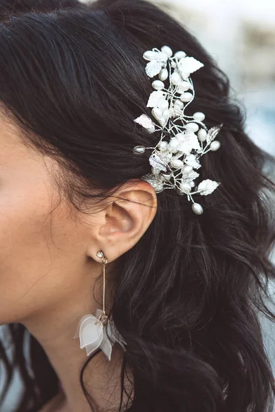 Gros plan d'une oreille féminine — Photo