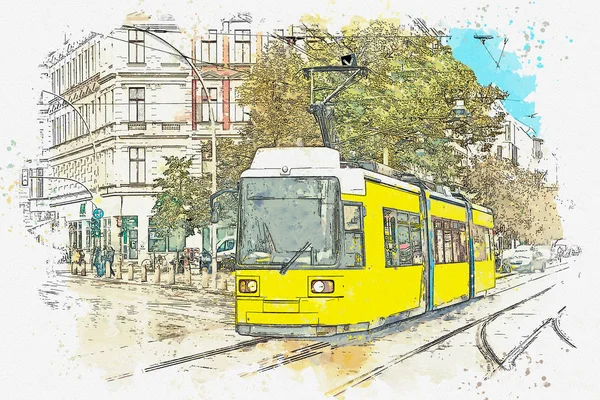 有轨电车在柏林 — 图库照片