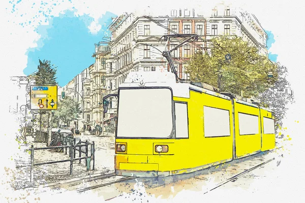 Berlin'de tramvay — Stok fotoğraf