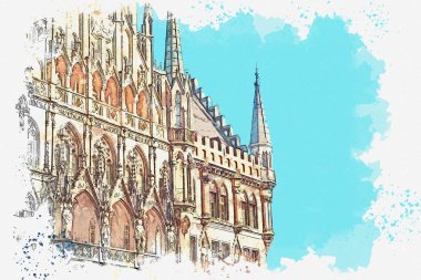 Almanya'da Münih'te Mimarlık