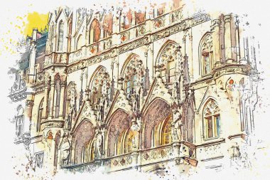 Almanya'da Münih'te Mimarlık