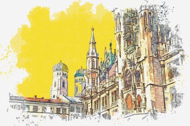 Almanya'da Münih'te Mimarlık