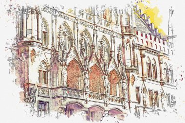 Almanya'da Münih'te Mimarlık