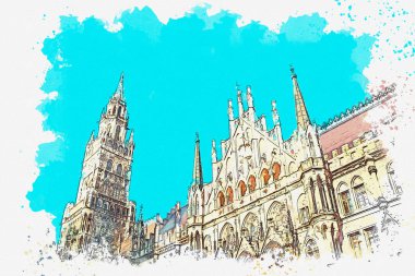 Almanya'da Münih'te Mimarlık