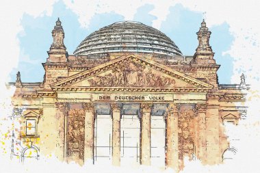 Berlin reichstag görünümünü.