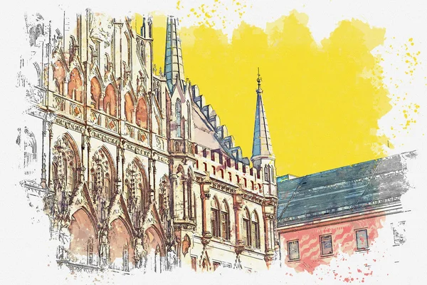 Almanya'da Münih'te Mimarlık