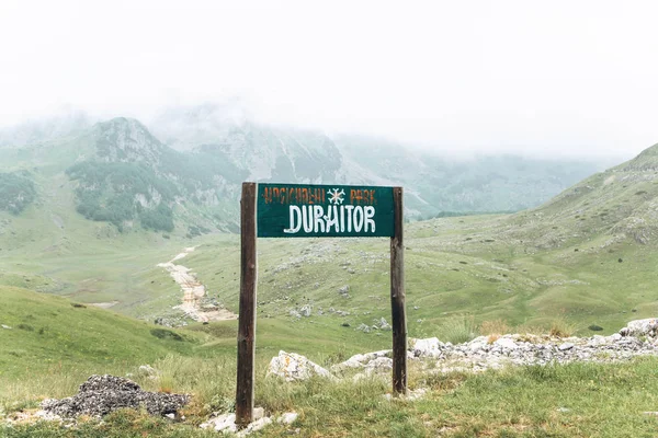 Durmidor Milli Parkı tabelası veya işareti — Stok fotoğraf