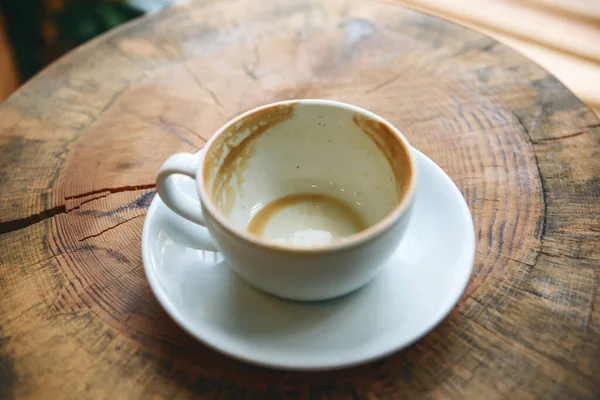 Taza vacía después del café borracho — Foto de Stock