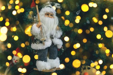 Noel Baba 'nın Noel oyuncağına yakın çekim