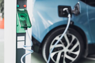 Elektrikli araç şarj istasyonu, yakın çekim