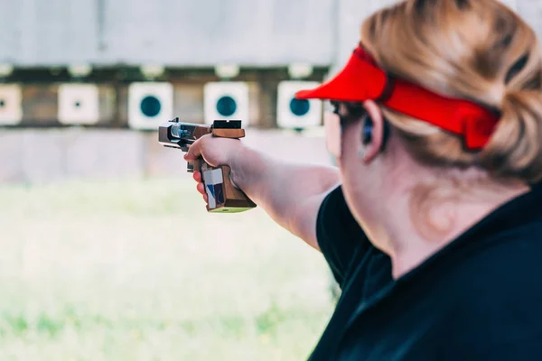 Woman Sport Shooting Training Shooting Target — Stock Photo, Image