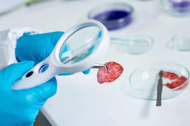 Laboratuvarda çalışan araştırmacı, yakın çekim