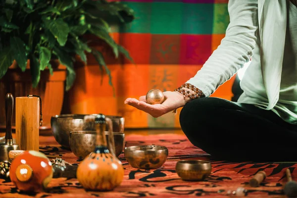 Bola Meditación Terapia Sonido — Foto de Stock