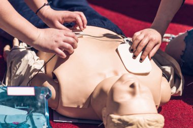 İlk yardım eğitimi. Defibrilatör Cpr uygulama
