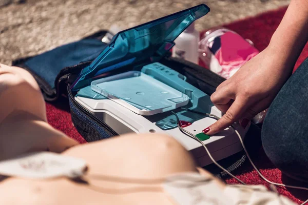 Erste Hilfe Training Freien Herz Lungen Wiederbelebung Erste Hilfe Kurs — Stockfoto