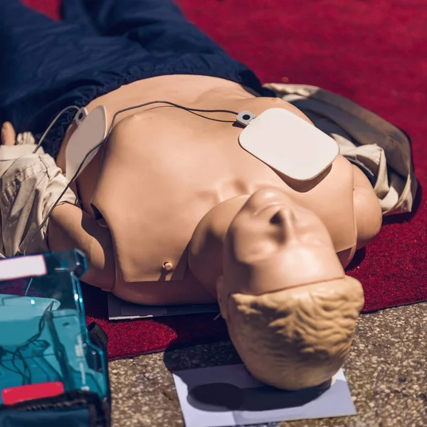 Cpr Pop Ehbo Opleiding Defibrillator Cpr Praktijk — Stockfoto