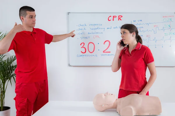 Första Hjälpen Utbildning Hjärt Lungräddning Kurs Första Hjälpen — Stockfoto