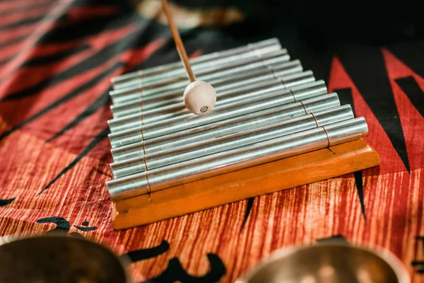 Chakra Glockenspiel Der Klangtherapie — Stockfoto