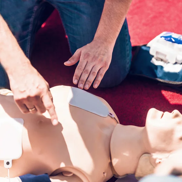 Ehbo Opleiding Defibrillator Cpr Praktijk — Stockfoto