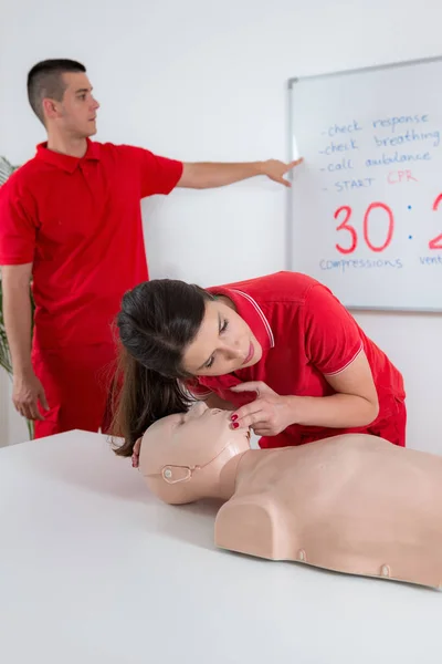 First Aid Training Cardiopulmonary Resuscitation First Aid Course — Stock Photo, Image