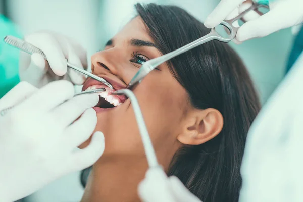 Young Woman Having Dental Check — Stock Photo, Image