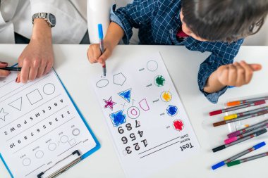 Çocuk için Psikoloji Testi. Toddler Boyama Şekilleri   