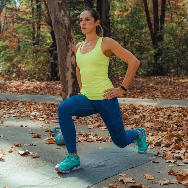 Lunges, High-Intensity Interval Training Outdoors