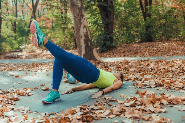 Ejercicio Puente Entrenamiento Intervalo Alta Intensidad Aire Libre — Foto de Stock