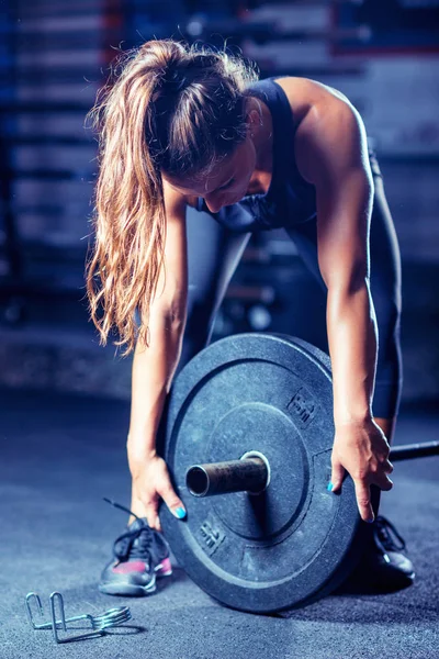 Woman Weightlifting Training — Stock Photo, Image