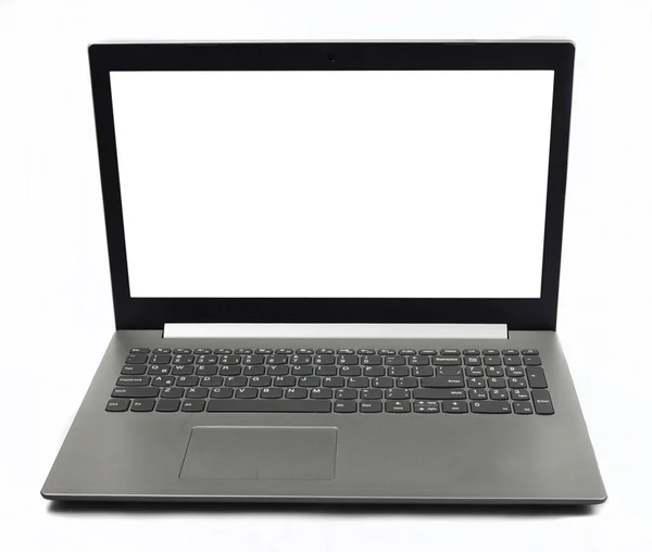 Laptop Modern Bergaya Diisolasi Pada Latar Belakang Putih — Stok Foto