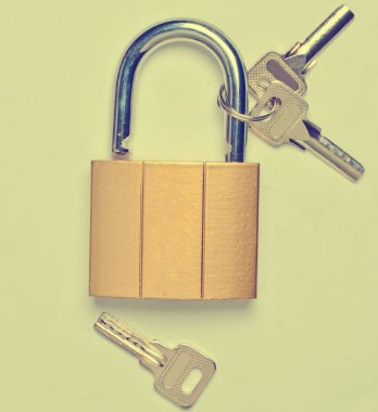 Açık bir kale ve gri bir arka plan üzerinde izole tuşları yaldızlı. Ev muhafaza--dan hırsızlık.