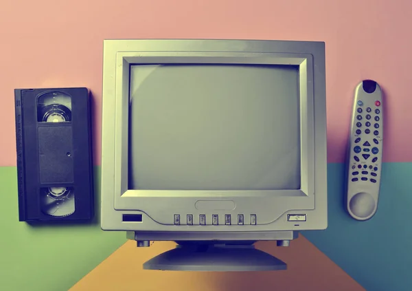 Retro Fernseher Ansicht Von Oben — Stockfoto