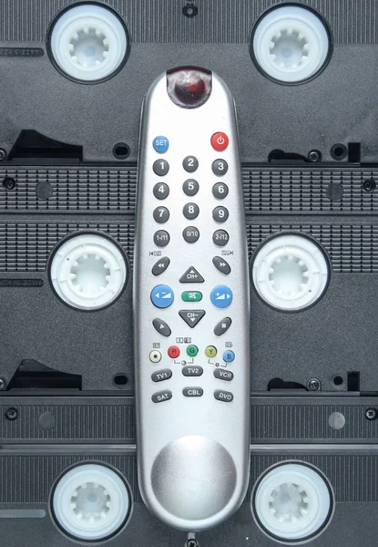 Moderna Remote Bakgrund Videokassetter Ovanifrån Minimal — Stockfoto