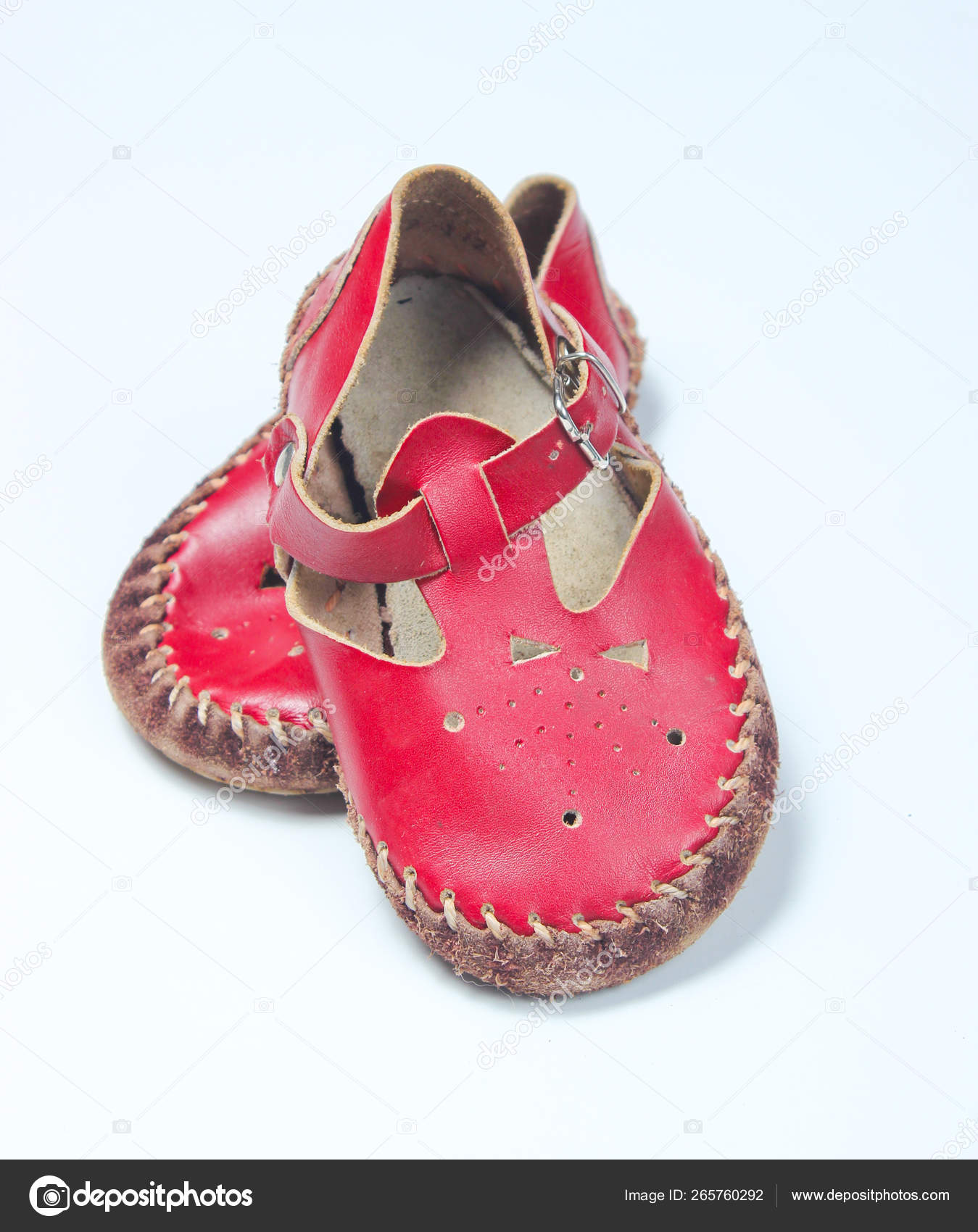 red baby sandals