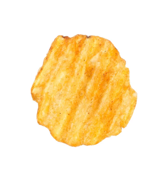 Gerippte Chips Isoliert Auf Weißem Hintergrund — Stockfoto