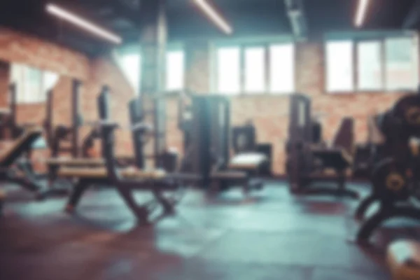 Foto Borrada Interior Com Equipamento Ginástica Conceito Esportes Treino — Fotografia de Stock