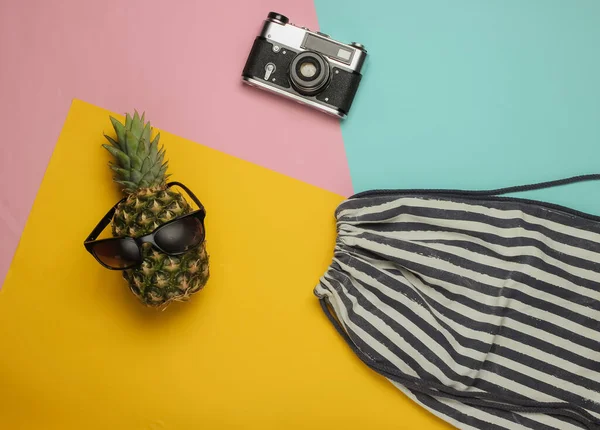 Sommer Hintergrund Spaß Und Humor Das Konzept Eines Strandurlaubs Reisen — Stockfoto