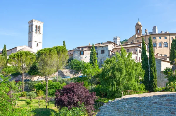 Talya Umbria Assisi Eski Şehir Merkezinin Görünümü — Stok fotoğraf