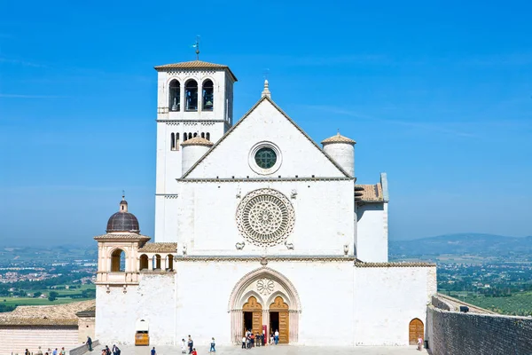 Assisi Italië Kan 2009 Bezoekers Voor Basiliek Van Francesco — Stockfoto
