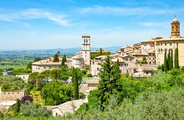 Ιταλία Umbria Ασίζης Την Πόλη Και Κοιλάδα Δει Από Maria — Φωτογραφία Αρχείου
